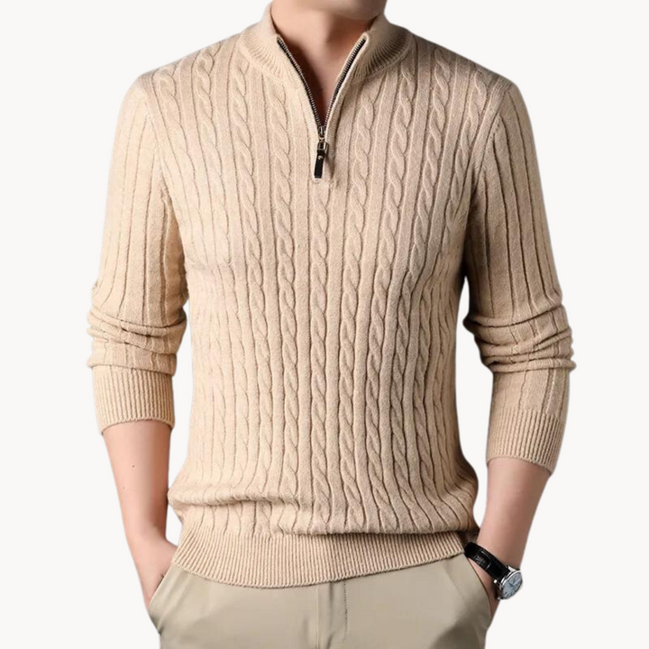 Samuel - Short-Zip Knitted Jumper