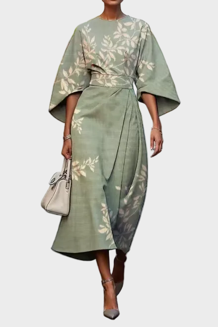 Moxlan - Elegant Floral Dress