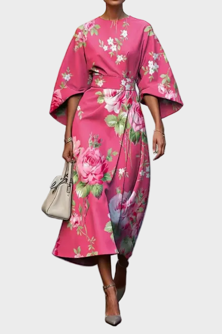 Moxlan - Elegant Floral Dress