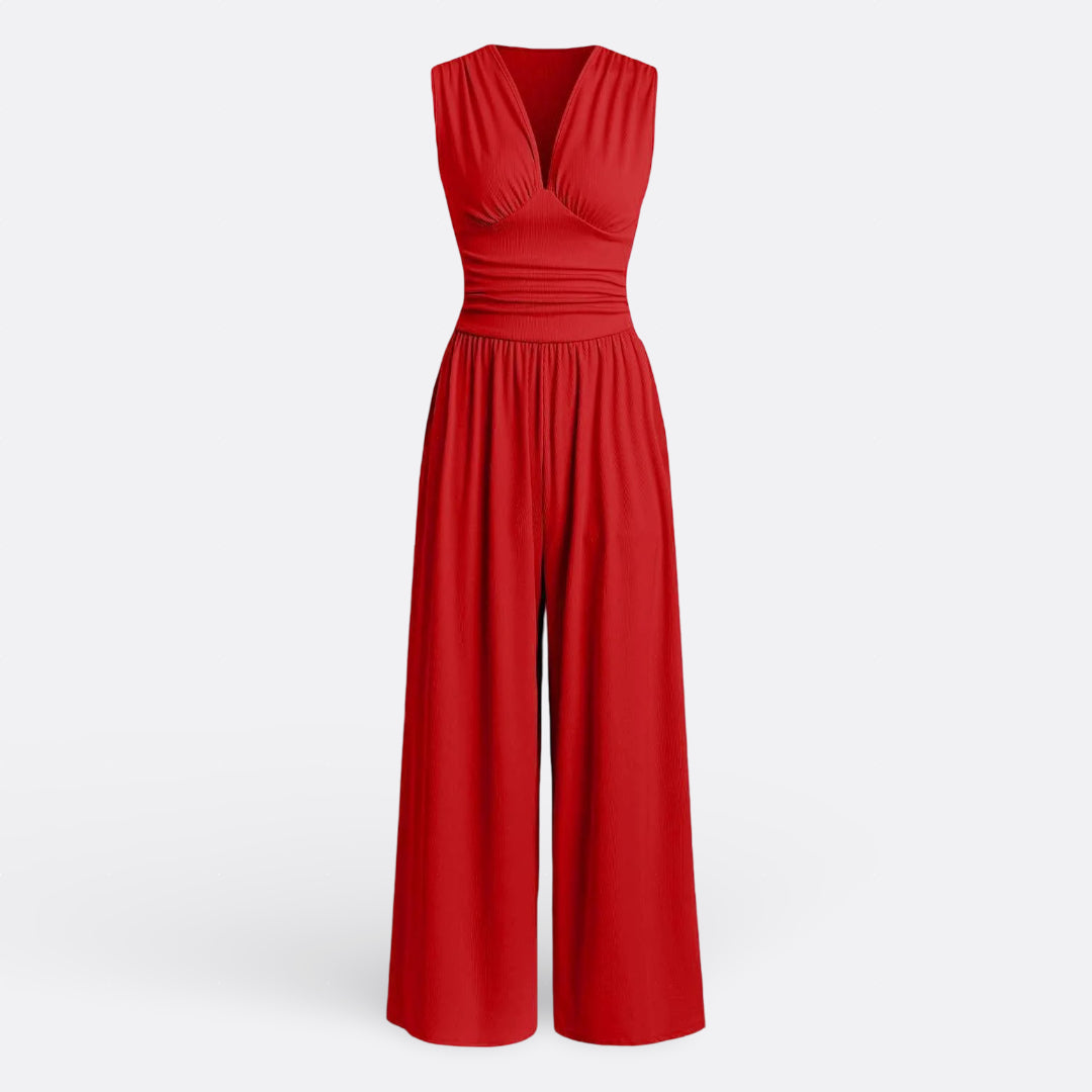 Aria - Sleeveless Wide-Leg Jumpsuit