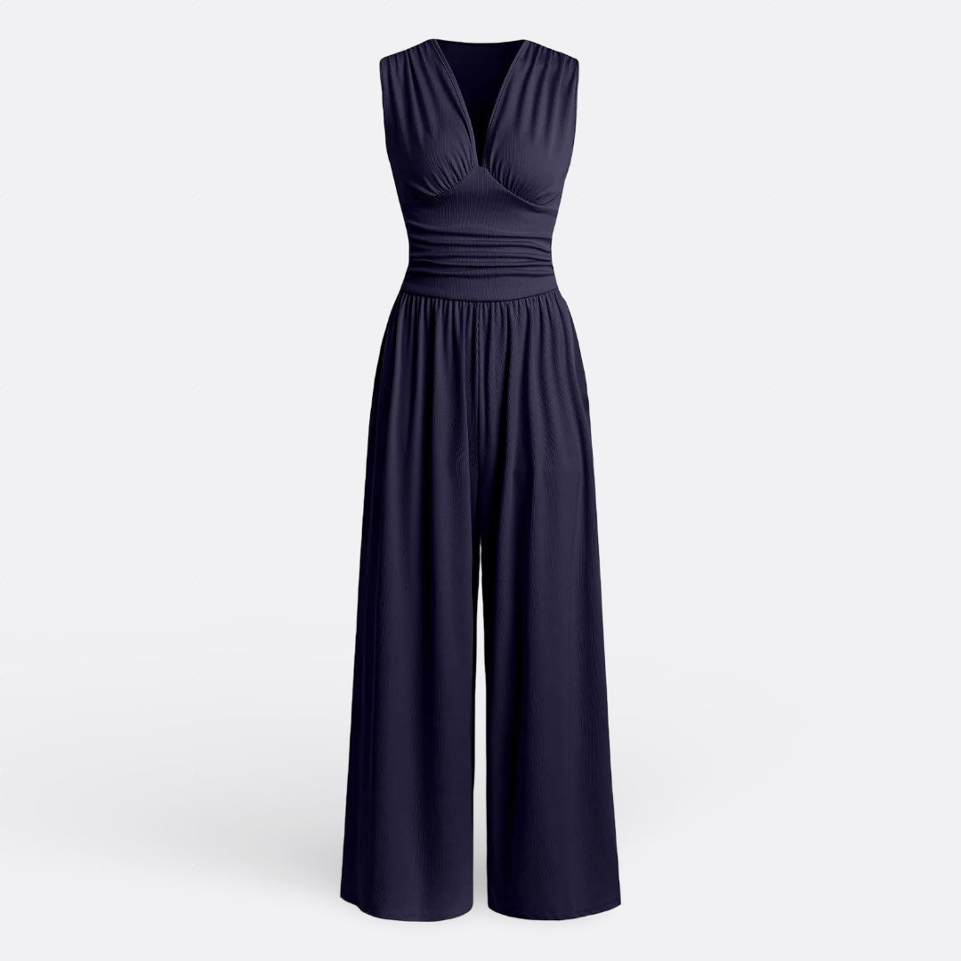 Hannah - Sleeveless Wide-Leg Jumpsuit