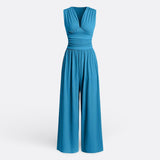 Hannah - Sleeveless Wide-Leg Jumpsuit