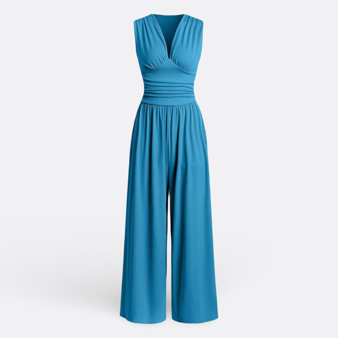 Aria - Sleeveless Wide-Leg Jumpsuit