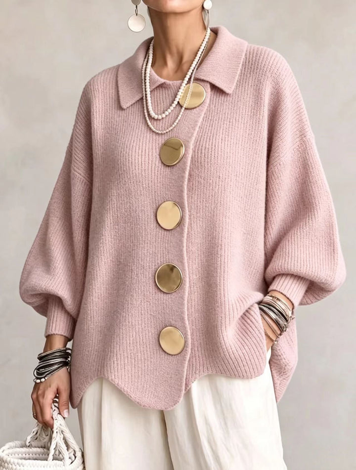 CHARLOTTE | Cardigan Oversized da Donna con Collo a Costine