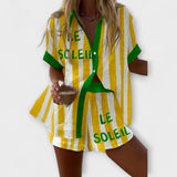 Halora – Gelbes Sommer-Outfit aus Leinen