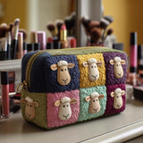 Kosmetiktasche – Patchwork Schaf