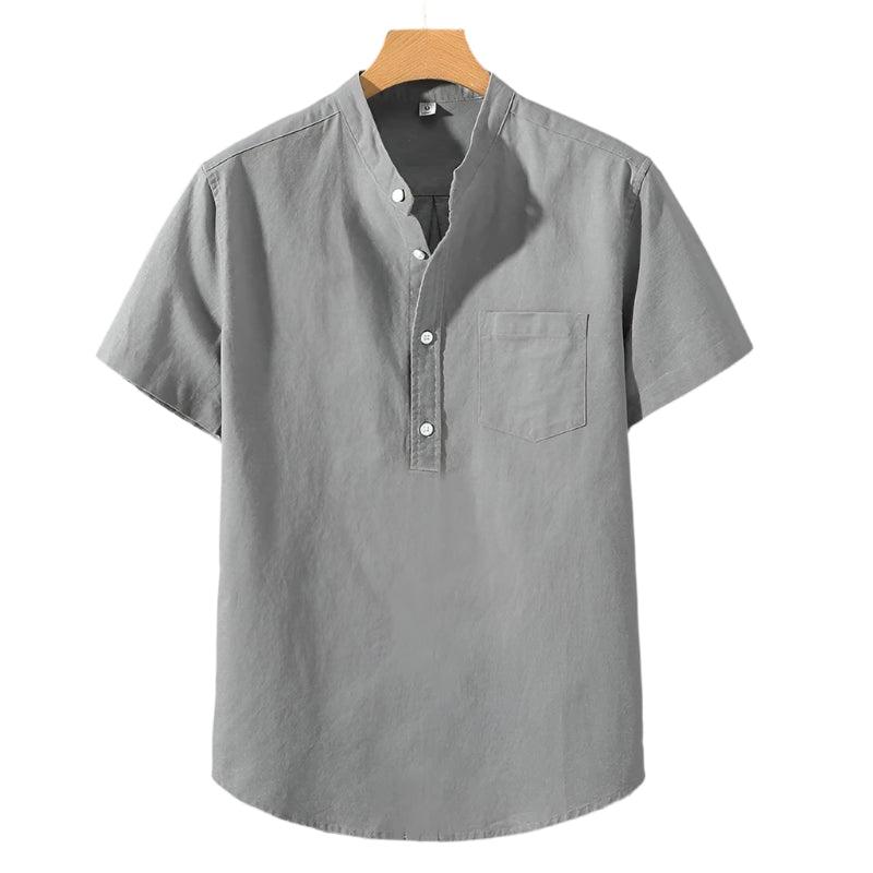 Ryan - High-Collar Polyester-Blend Shirt