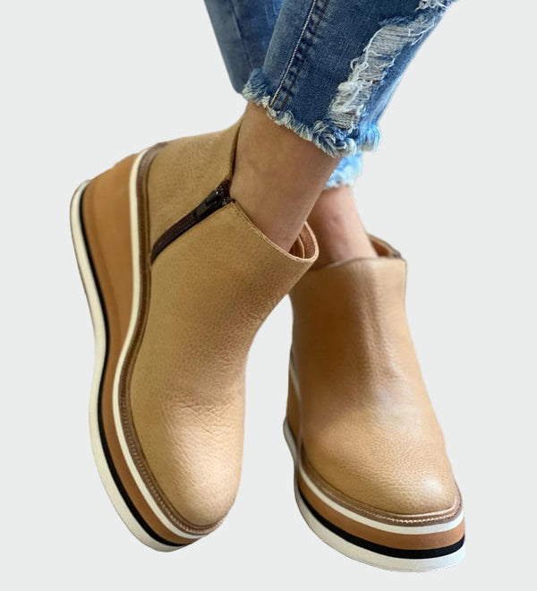 Kiara - Inka's Faux Leather Ankle Boots