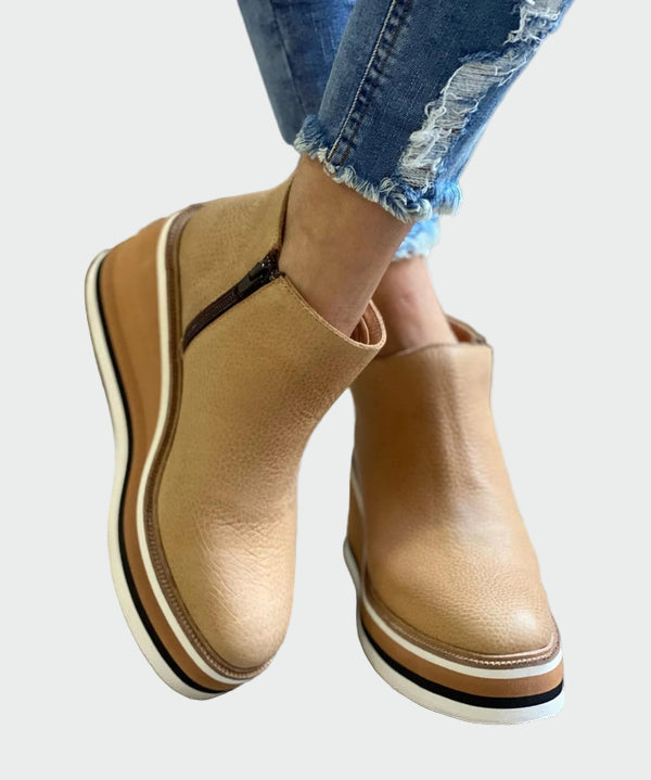 Kiara - Inka's Faux Leather Ankle Boots