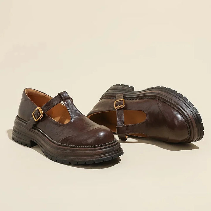 Isadora - Elegant Faux Leather Mary Jane Shoes