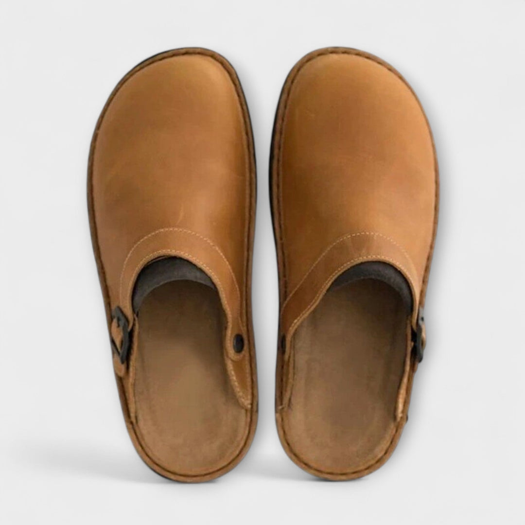 Helga - Comfortable Leather Slippers
