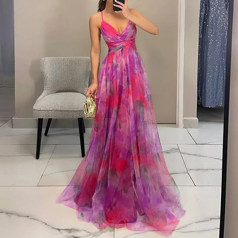 Ruth | Zauberhaftes Maxikleid mit Blumenprint