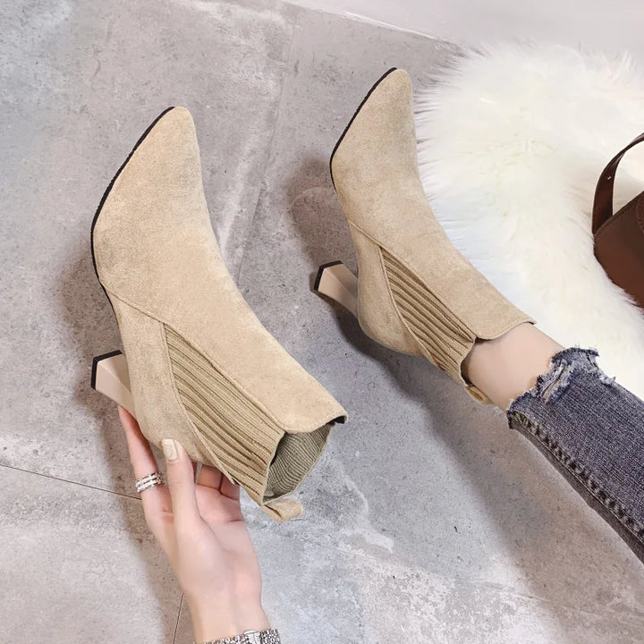 Erin - Faux Suede Platform Boots