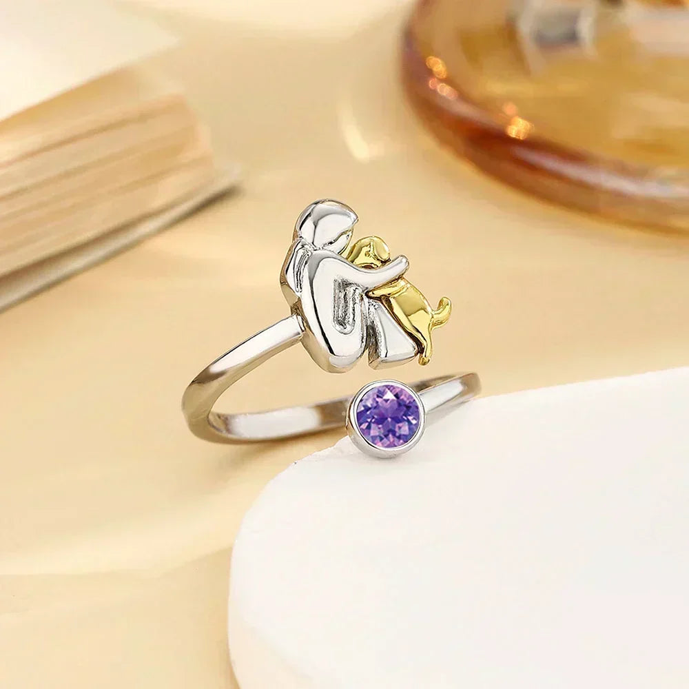 Evie - Dog Hug Ring