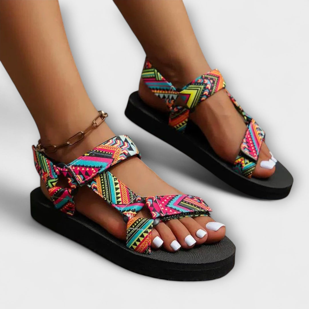 Hildrun - Ethno Sandals with Ankle Strap