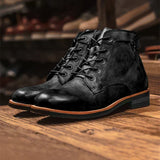 Nate - Retro Round-Toe Boots