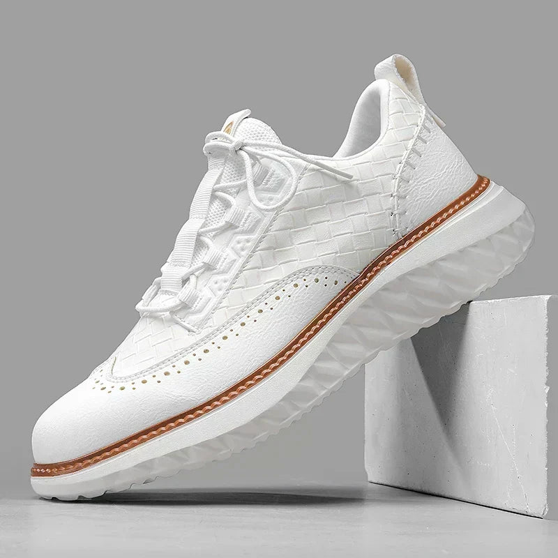 Angus - Oxford Faux Leather Sneakers