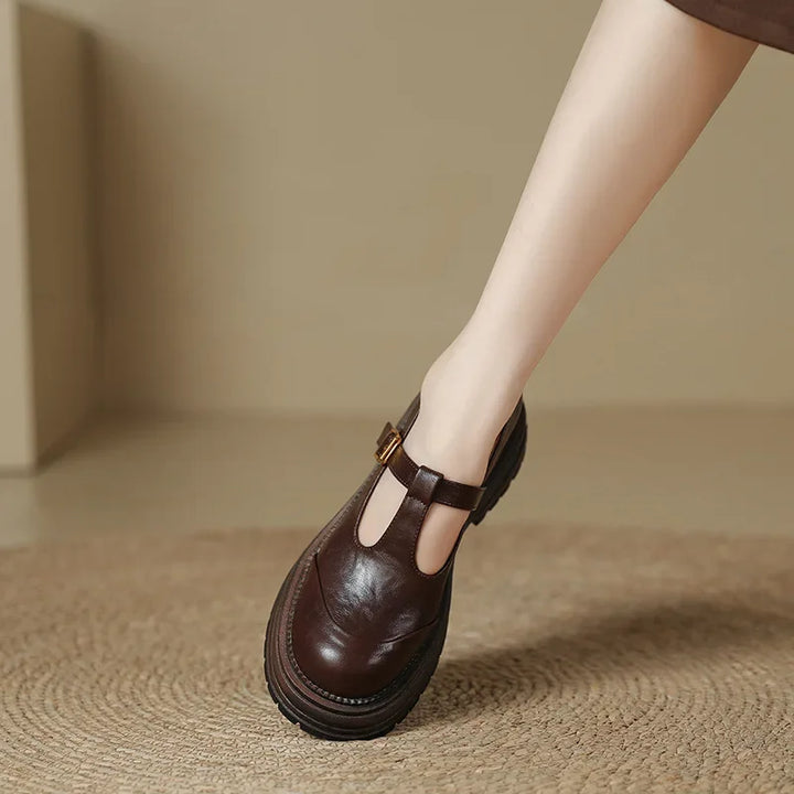 Isadora - Elegant Faux Leather Mary Jane Shoes