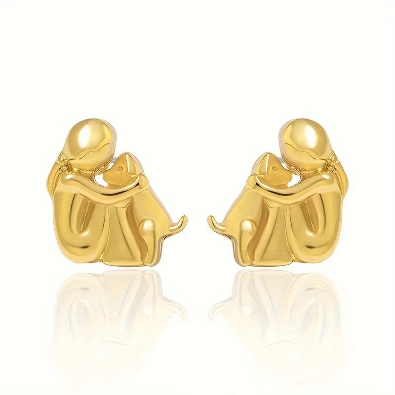 Zoe - Dog Hug Earrings