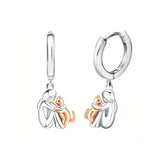 Willow - Cat Hug Round Clasp Earrings