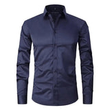 Nate - Wrinkle-Resistant Polyester-Blend Shirt