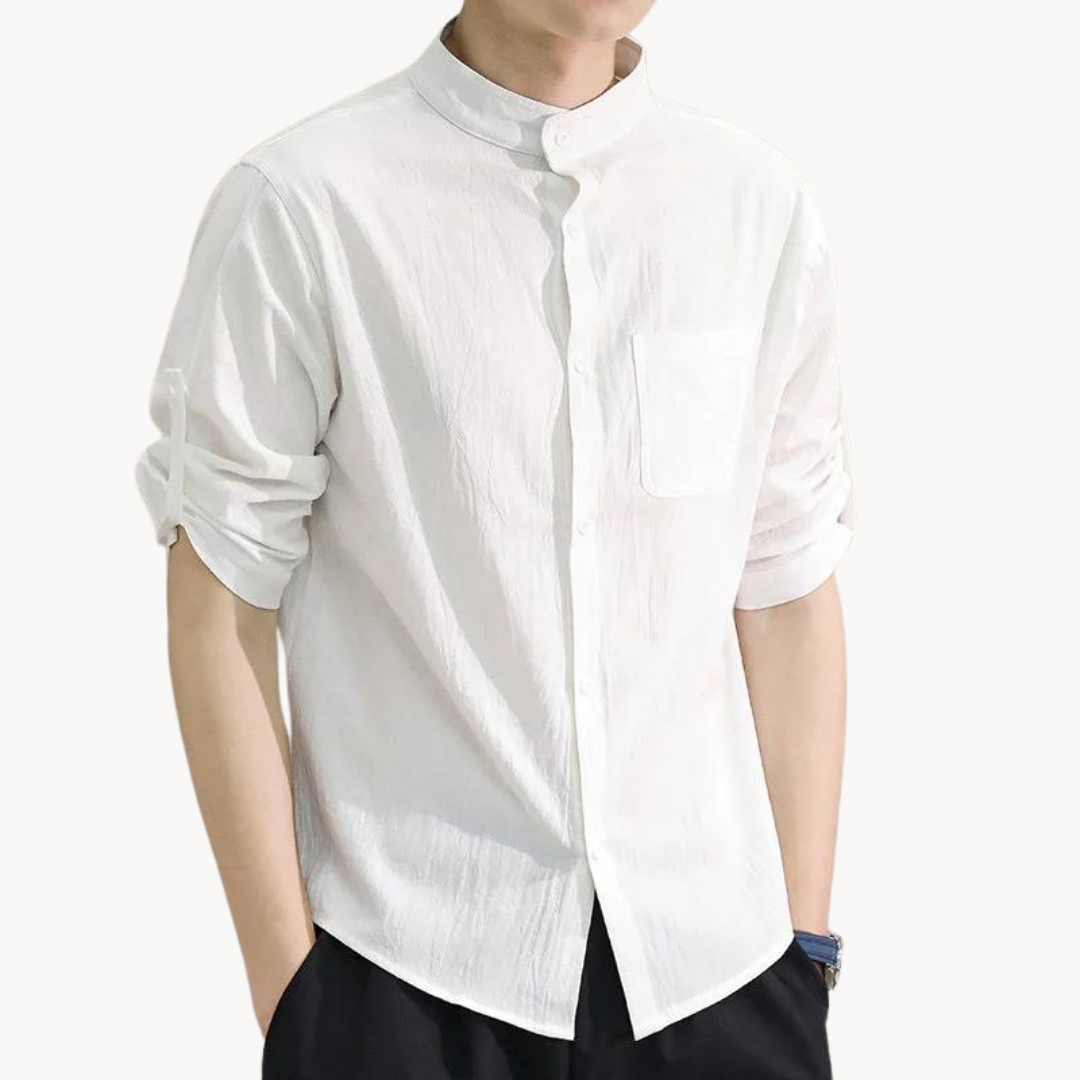Owen - Elegant Mandarin Collar Shirt