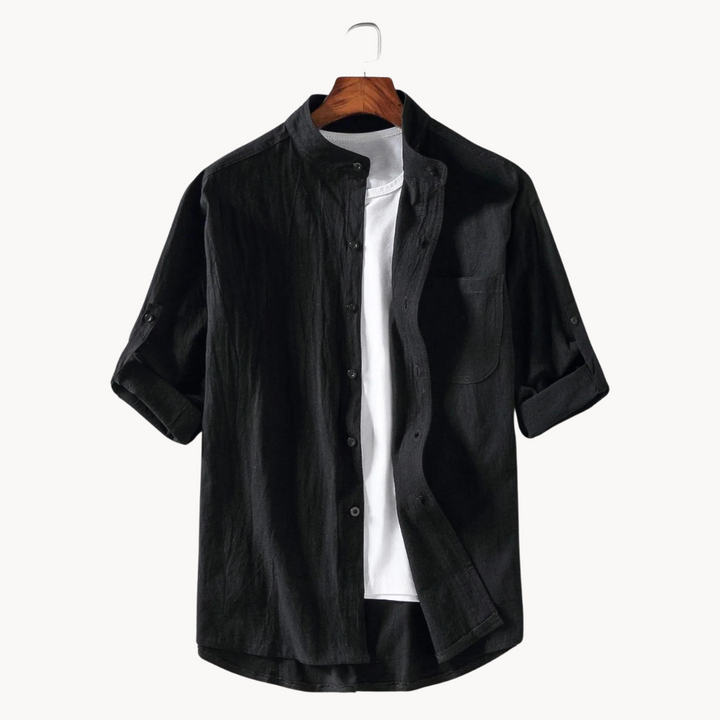 Owen - Elegant Mandarin Collar Shirt