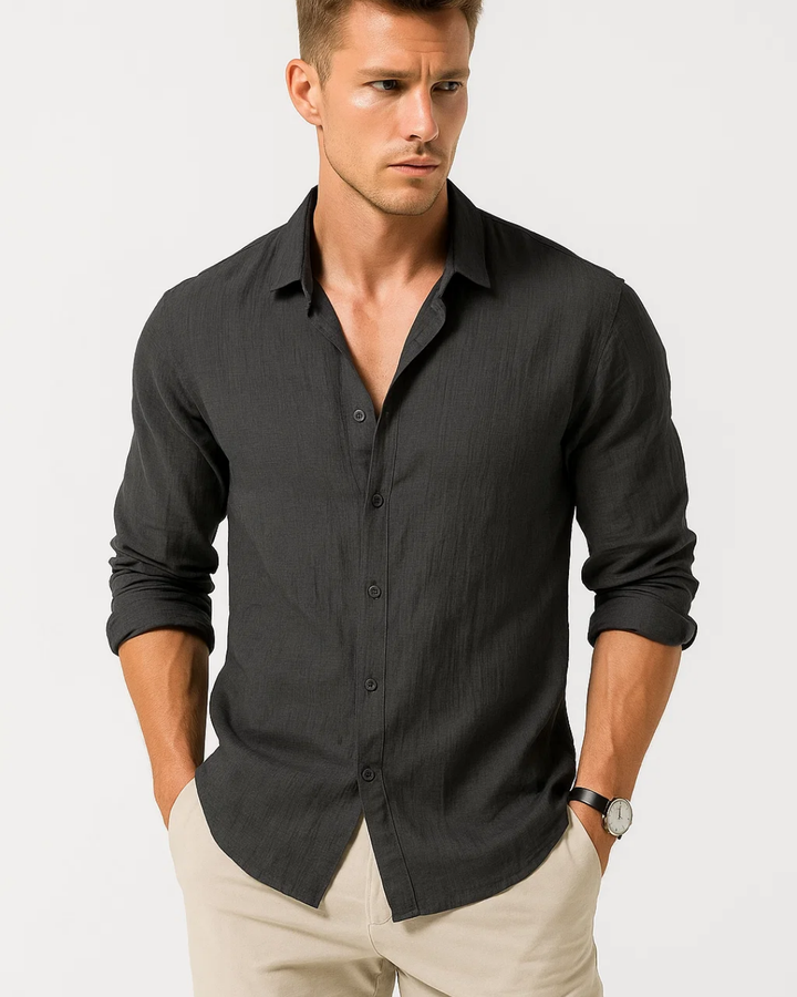 Angus - Smart Collar Button-Up Shirt