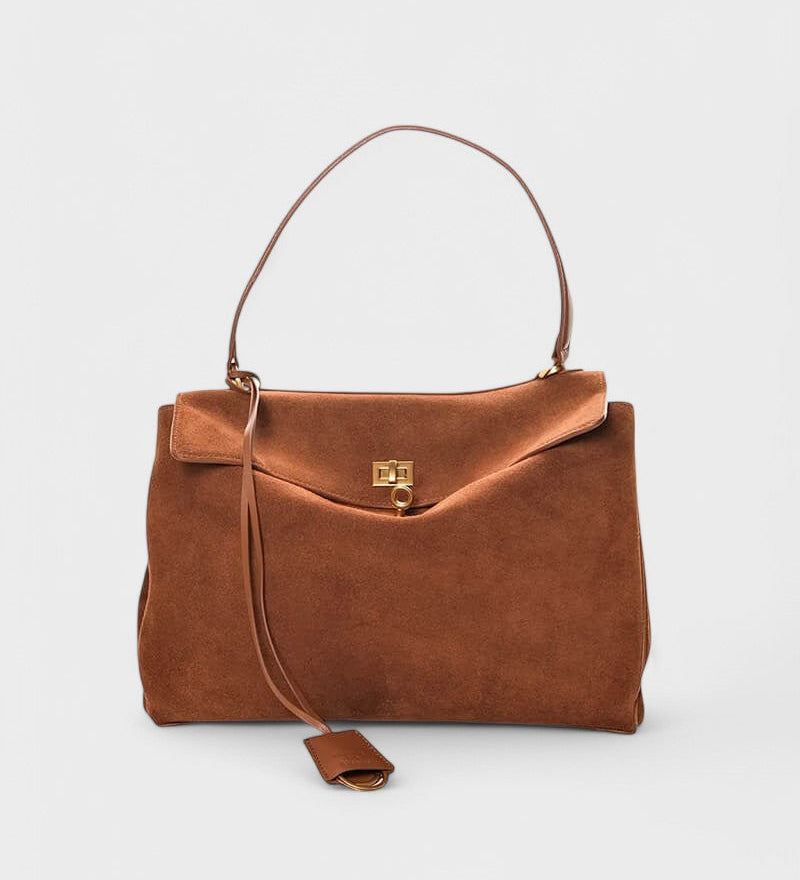 Sadie - Faux Suede Shoulder Bag