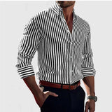 Xavier - Striped Soft-Blend Overshirt
