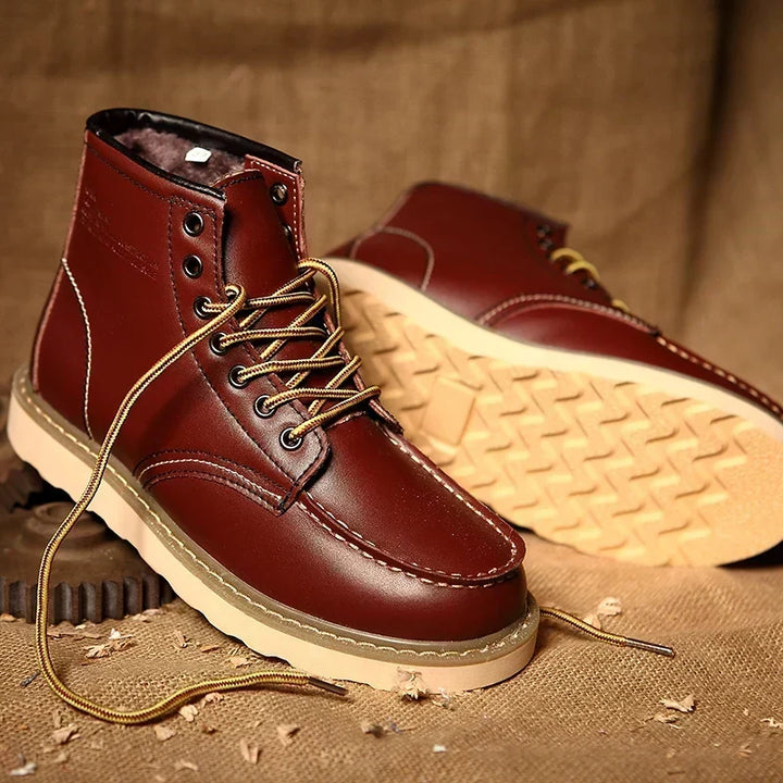 Nathan - Faux Leather Boots