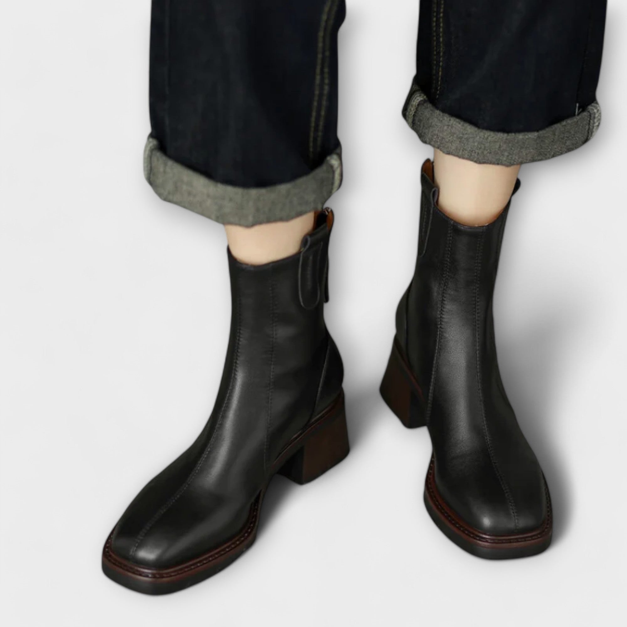 Lara - Women's Rubber and Faux Leather Boots