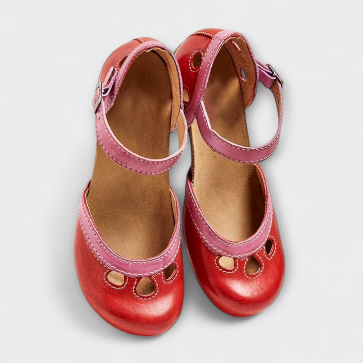 Adelinde - Sandals with Zipper in Blue