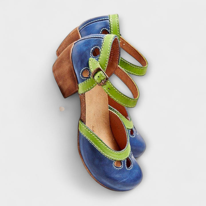 Adelinde - Sandals with Zipper in Blue