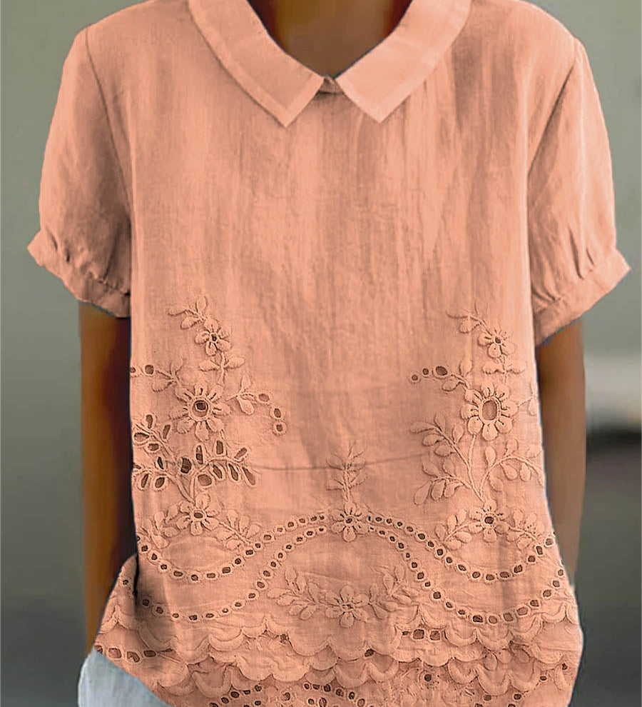 Tabea | Bluse mit Blumenstickerei