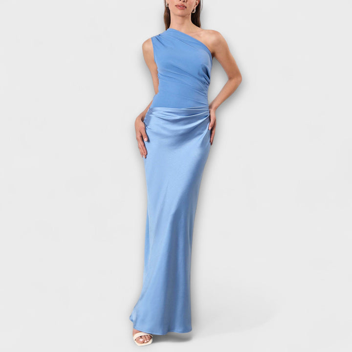 Chelsea - Asymmetrical Satin Evening Dress