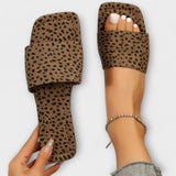 Elisabete - Flat Loafers with Leopard Print