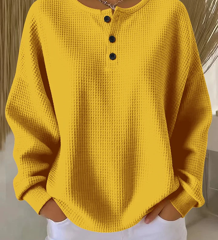 Michaela – Eleganter Damenpullover mit Knöpfen