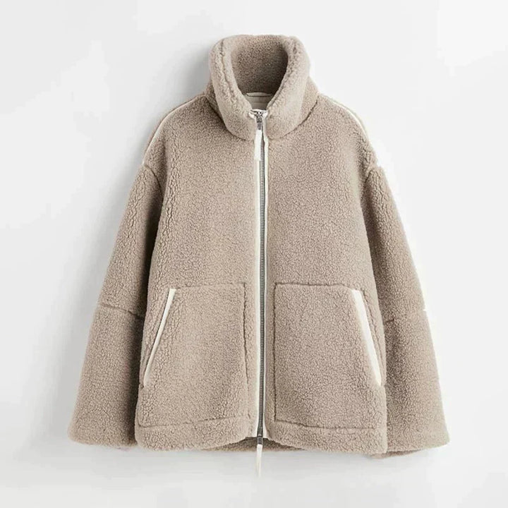 NADIA | Giacca Teddy Oversize con Collo Alto da Donna