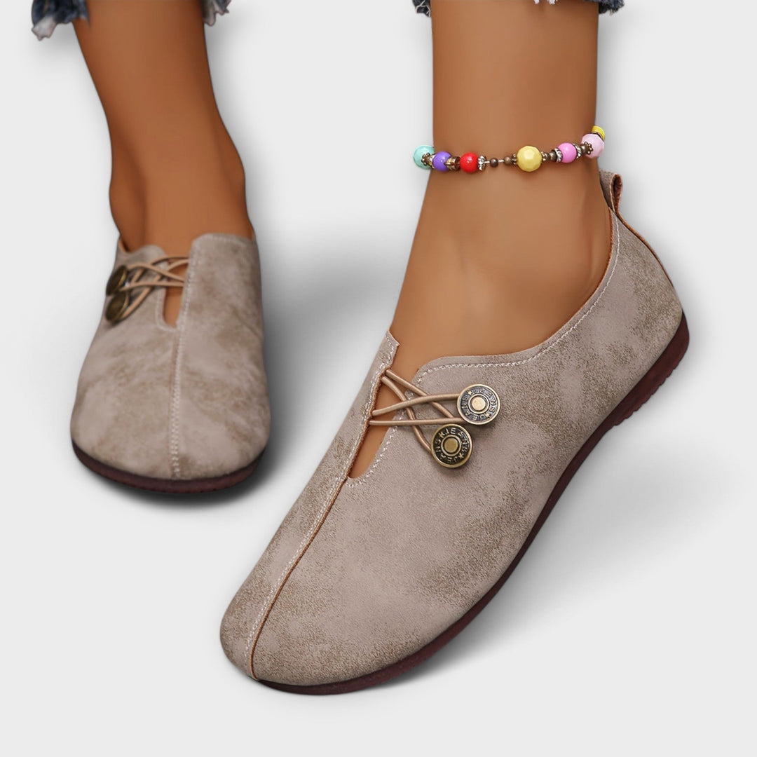 Brooke - Faux Suede Loafers