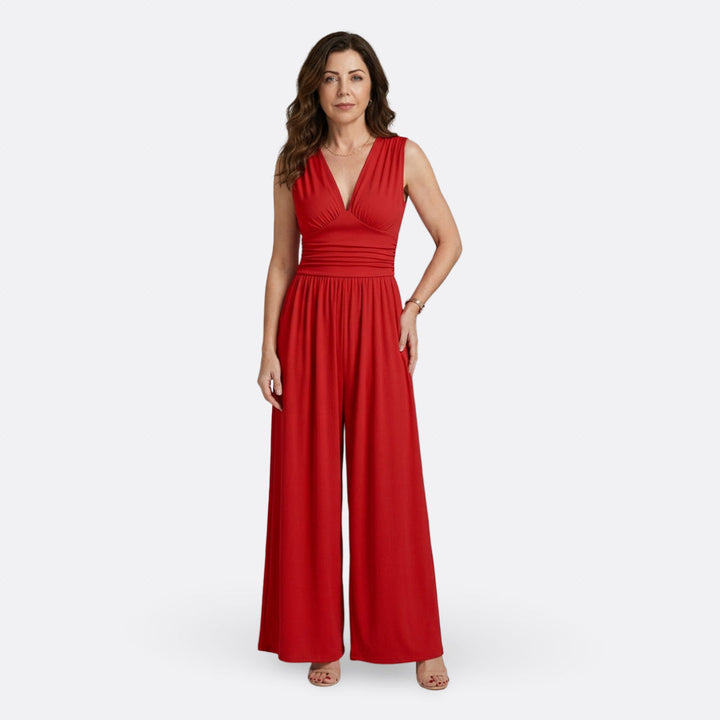 Hannah - Sleeveless Wide-Leg Jumpsuit