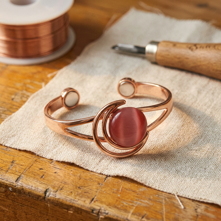 Bracciale Sferico in Rame Rosa