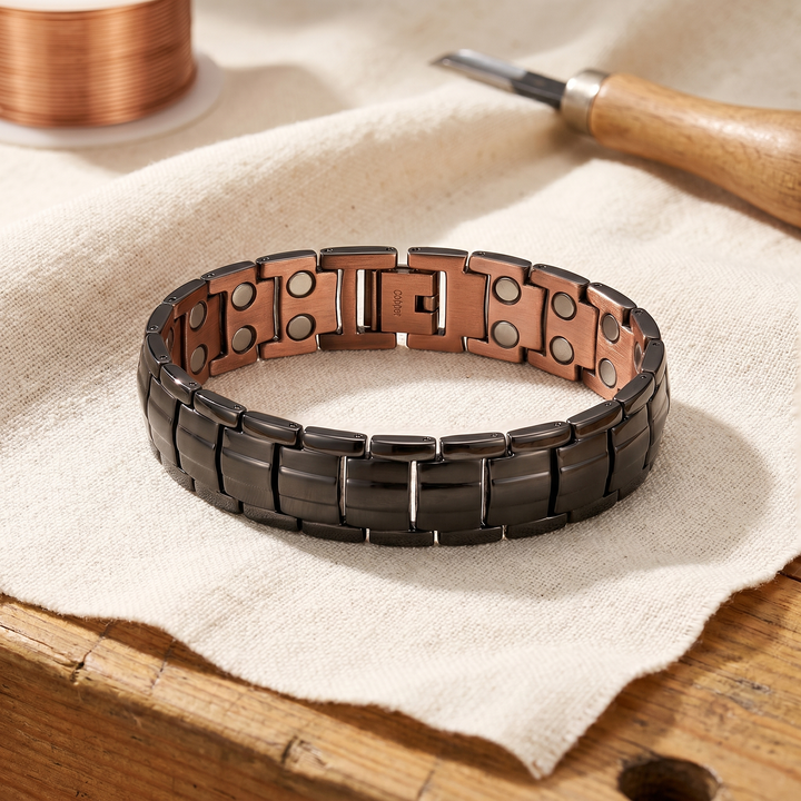bracciale da uomo in bronzo color ocra
