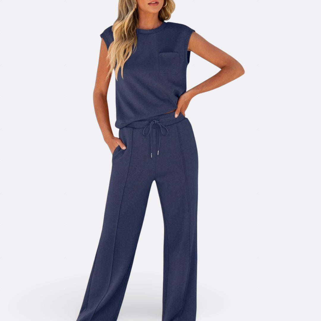 Íris - Set Casual aus weichem Lounge-Stoff