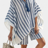 Salomé - Striped Blouse and Shorts Set