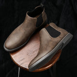 Jasper - Faux Leather Chelsea Ankle Boots