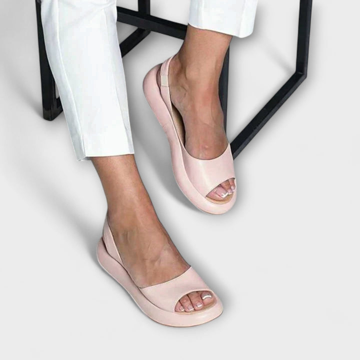 Edeltrud - Rose Block Heeled Sandals