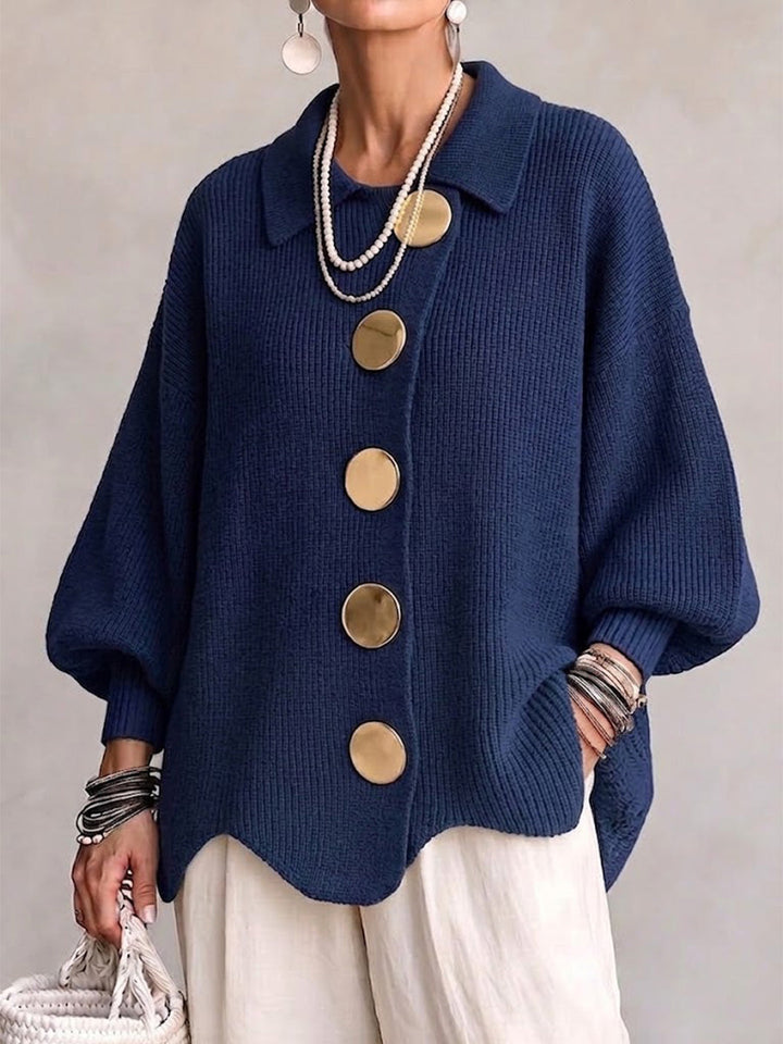 CHARLOTTE | Cardigan Oversized da Donna con Collo a Costine
