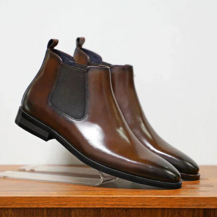 Finn - Faux Leather Chelsea Ankle Boots