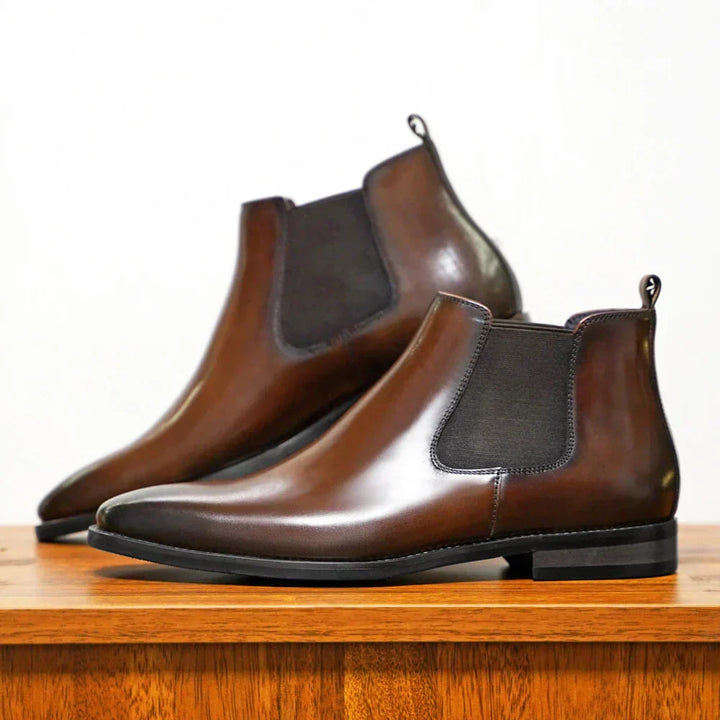 Finn - Faux Leather Chelsea Ankle Boots